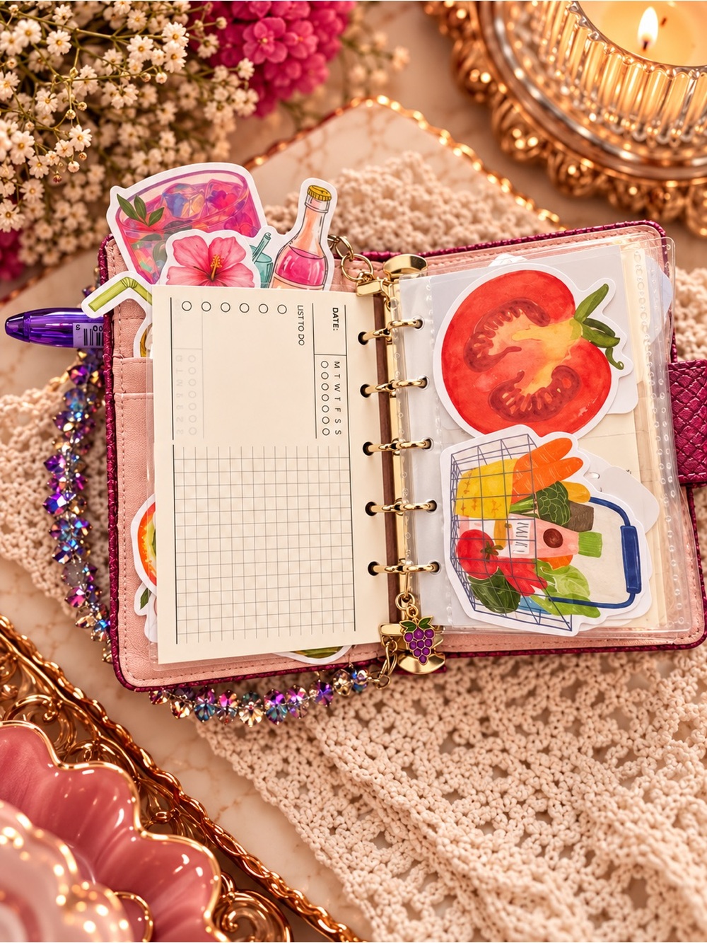 Coach Fuchsia Pink Signature Turnlock Card Holder Wallet - Picture 8 of 13